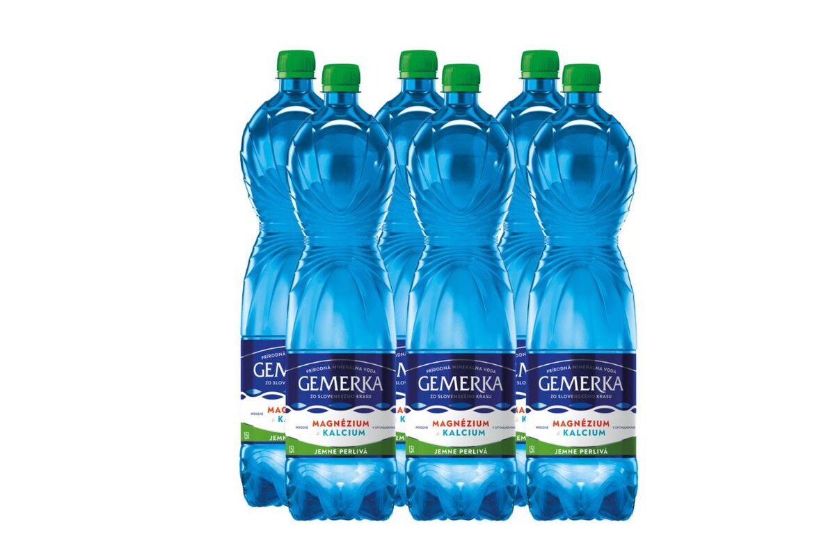 1x kartón - Gemerka Magnézium a vápnik jemne perlivá 1,5 l 6 ks